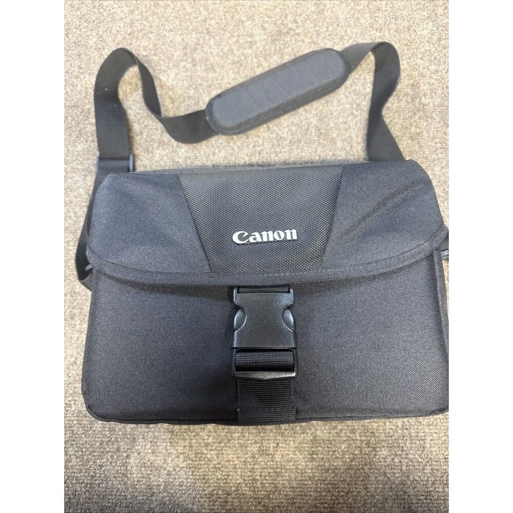 Canon 10” Black 3-Compartment Camera Shoulder Bag